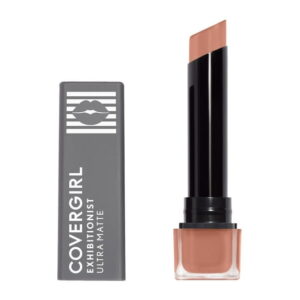 COVERGIRL Exhibitionist Ultra Matte Lipstick, no cracking, no flaking, increases lip moisture by up to 40%, lasts up to 24h, 100% Cruelty-Free, Richly colored matte lipstick
