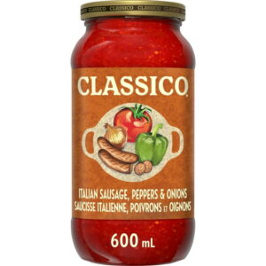 Classico Tomato Italian Sausage Pepper Onion 600ML, Spreads, Classico Tomato Italian Sausage Pepper Onion 600ML