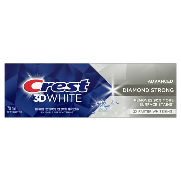 Crest 3D White Advanced Diamond Strong Teeth Whitening Toothpaste, 70 ml