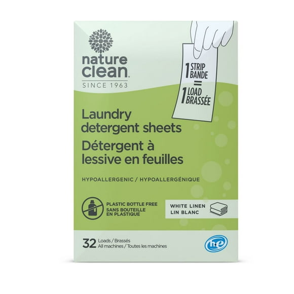 Nature Clean Laundry Strips White Linen 32 Loads