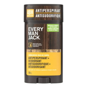 Every Man Jack Antiperspirant + Deodorant Sandalwood 73 Grams, EMJ AP DEO Sandalwood