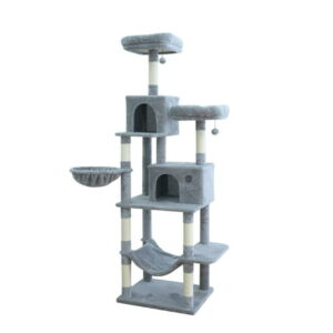 Home4Cat 78.9" 7-Level Cat Tree with Two Condos, Cozy Hammock, and Multiple Sisal Scratchers