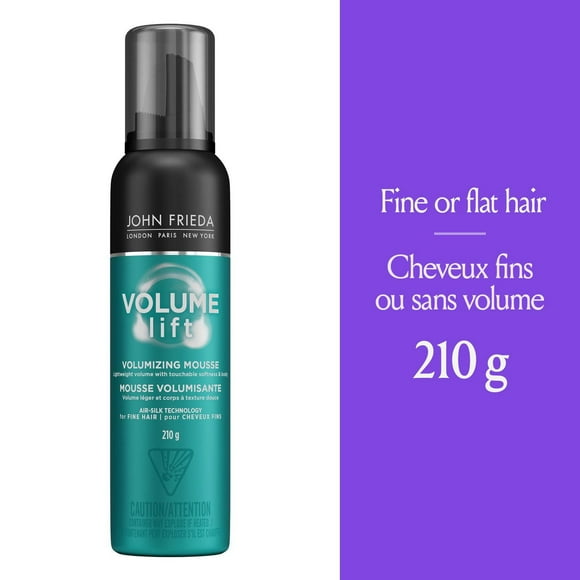 John Frieda Volume Lift Volumizing Mousse for Fuller Styled Hair, Volumizing Mousse | 210 g