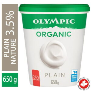 Olympic Organic Plain Yogurt 3.5%, 650g