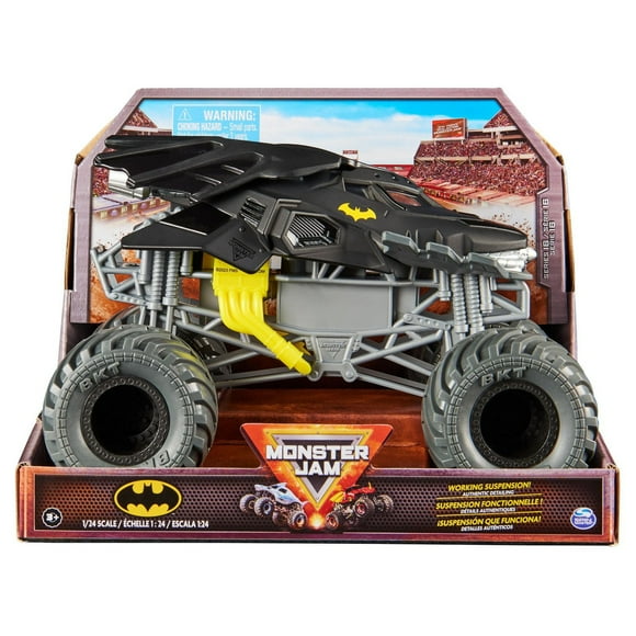 Monster Jam, Official Batman Monster Truck, Collector Die-Cast Vehicle, 1:24 Scale, Kids Toys for Boys Ages 3 and up