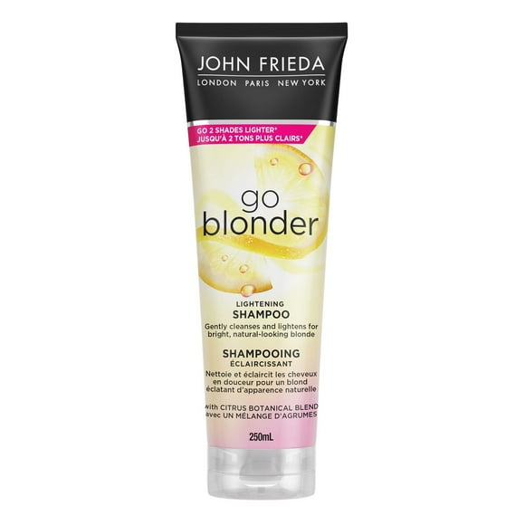 John Frieda Go Blonder Lightening Shampoo for Strengthening and Restoring Blonde Hair, Lightening Shampoo | 250 mL