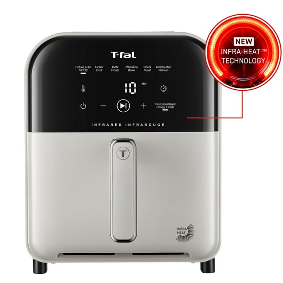 T-fal Infrared Air Fryer, 7-in-1, 5L/5.3QT, Infra-heatâ?¢ Technology, No-Preheating, Faster, Juicier, Crispier, Oat