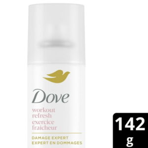 Dove Advanced Dry Shampoo Post Workout Hair Without Water Refresh & Revive Workout Refresh Lasting Fragrance for 2 Days 142g, 142 g Dry Shampoo