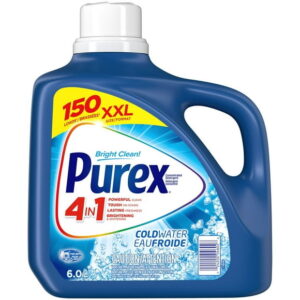 Purex 4 in 1 Concentrated Liquid Laundry Detergent, Cold Water, 6.0 Litres, 150 loads, 6L , 150 loads