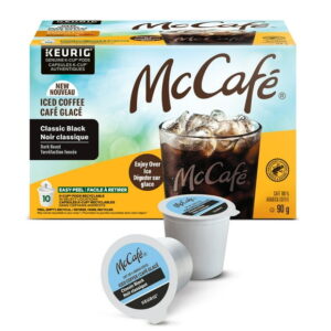 McCafé Classic Black Iced Coffee, Dark Roast, K-Cup Pods., 10 Count
