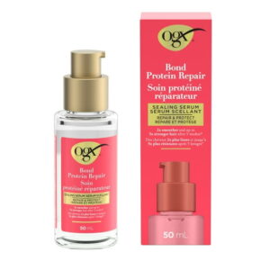 OGX® Repair & Protect Bond Protein Repair Sealing Hair Serum, Sealing Hair Serum Multitasks to Revitalize Damaged Hair for Softer, 2x Smoother, 5x Stronger Hair, 50 mL