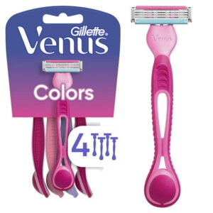 Venus Simply 3 Colors Disposable Razors, 4CT
