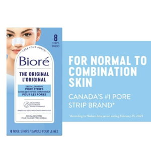 Bioré Original Deep Cleansing Pore Strips for Instant Pore Unclogging and Blackhead Removal, 8ct (Made in Japan), Dermatologist Tested | 8 ct