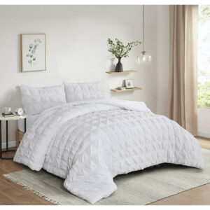 3 Pieces Seersucker Comforter Set