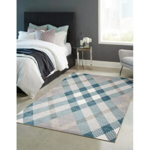 ECARPET Washable Plaid Area Rug & Runner for Kitchen, Bedside, Living Room, Hallway