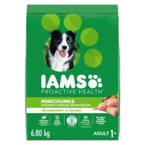 Iams Minichunks Adult Dry Dog Food Chicken & Whole Grains Recipe, 1.5-17.46kg
