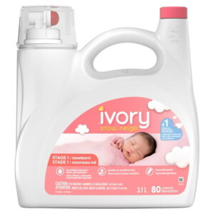 Ivory Snow 1 Newborn Baby Liquid Laundry Detergent, 3.1L