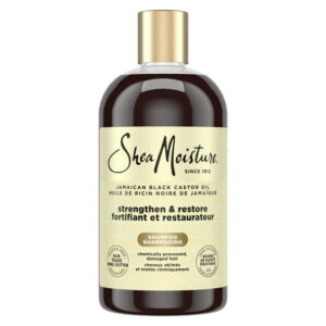 SheaMoisture Jamaican Black Castor Oil Stengthen & Restore shampoo for Damaged Hair with Shea Buttr, Peppermint & Apple Cider Vinegar To Cleanse and Nourish Hair 384mL, 384mL