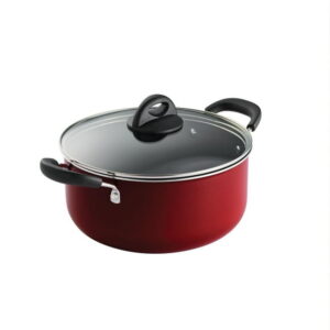 Tramontina Everyday 5 Qt Aluminum Nonstick Covered Dutch Oven  Metallic Red