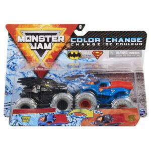 Monster Jam, Official Batman Vs. Superman Color-Changing Die-Cast Monster Trucks, 1:64 Scale