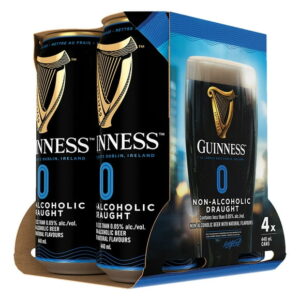 Guinness 0 Non Alcoholic Draught Beer, Non-Alcohol Beer 4 Pack 4 x 440ml