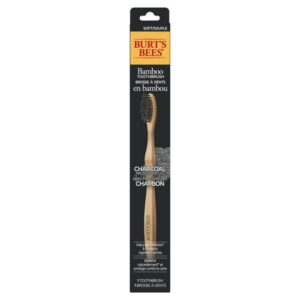 Burts Bees Bamboo Toothbrush with Charcoal Infused Bristles, 1 Count