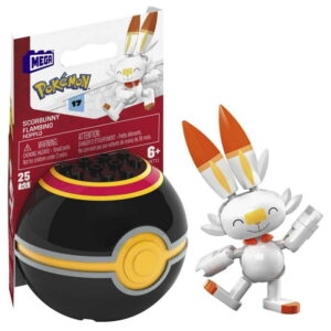 Pokémon Action Figure Building Set, Buildable and Posable Scorbunny