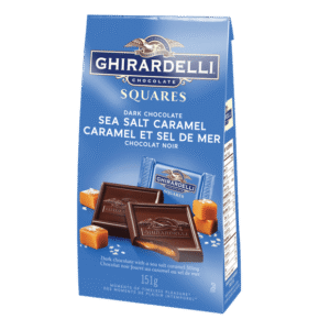 GHIRARDELLI Sea Salt and Caramel Dark Chocolate Squares, 151-Gram Bag, Sea Salt Bag 151g
