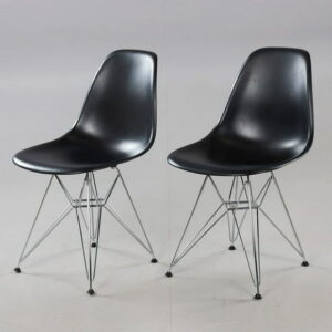 Heavenly Collection Black Chrome Chair SET OF 2