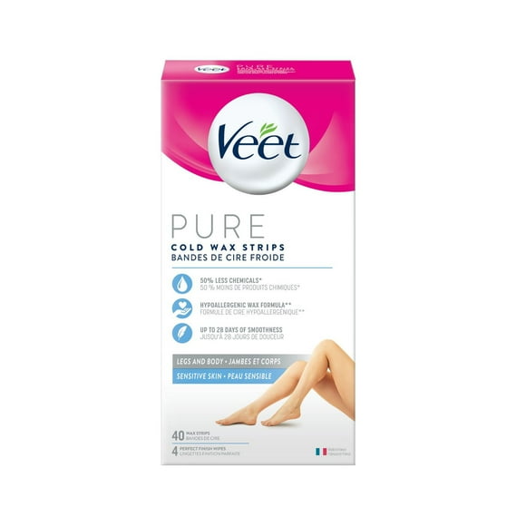 VEET® Pure Cold Wax Strips for Legs & Body 40ct, 40ct