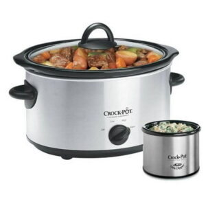 Crockpot 8-Quart Slow Cooker with Dipper, Stainless Steel