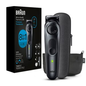 Braun All-In-One Style Kit Series 5 5471, 8-in-1 Trimmer for Men with Beard Trimmer, Body Trimmer for Manscaping, Hair Clippers & More, Ultra-Sharp Blade, 40 Length Settings, Rechargeable 80-minute Ba, 1 CT