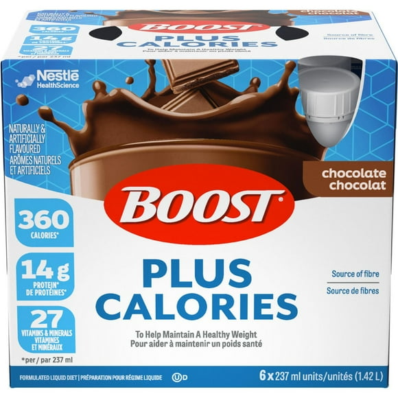 BOOST PLUS Complete Nutrition Drink  Chocolate, 6 x 237 ml, 6 x 237 ML