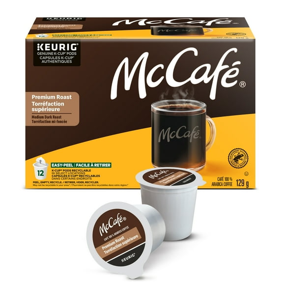 McCafé Premium Medium Dark Roast, K-Cup Coffee Pods, 12 count