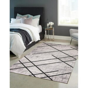 ECARPET Washable Abstract Striped Area Rug & Runner for Living Room, Bedroom, Hallway