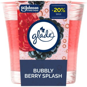 Glade® Scented Candle Air Freshener, Bubbly Berry Splash, 1-Wick Candle