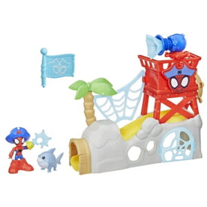 Marvel Spidey and his Amazing Friends Toys Water-Webs Spidey Island Spider-Man Playset, SAF WATER-WEBS SPIDEY ISLAND PLAYSET