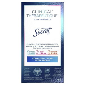 Secret Clinical Strength Invisible Solid Antiperspirant and Deodorant, Completely Clean