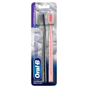 Oral-B Brilliance Whitening Toothbrush, Extra Soft, Colors May Vary, 2CT