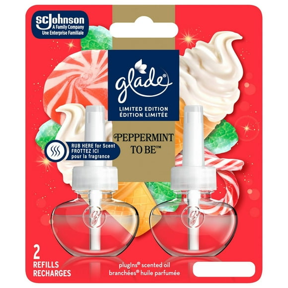 Glade Plugins® Air Freshener Oil Refill, Peppermint To Be, 2 Refills