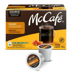 McCafé Premium Caramel Flavoured, Medium Roast, K-Cup Coffee Pods, 10 Count