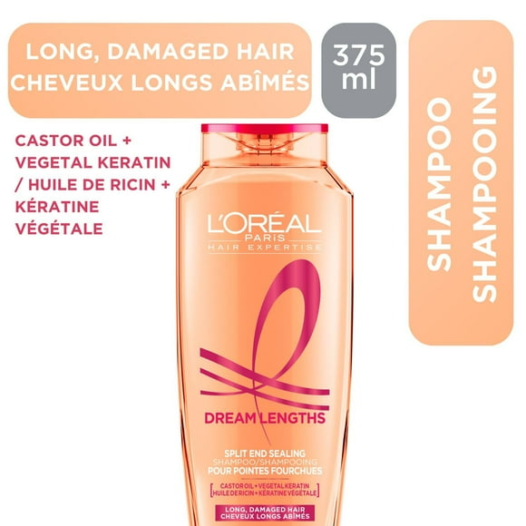 Dream Lengths Split End Sealing Shampoo 375 ml, For Long, Damaged Hair