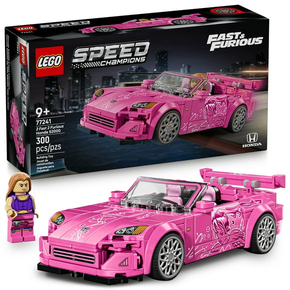 LEGO Speed Champions 2 Fast 2 Furious Honda S2000 Car Toy for Kids, Boys, and Girls, Ages 9+ - Birthday Gift Idea for Race Car and Movie Fans - Includes Suki Minifigure - 77241, LEGO 2 Fast 2 Furious H 77241
