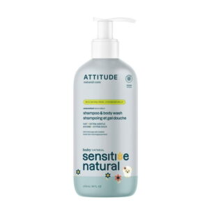 ATTITUDE baby oatmeal sensitive natural, Shampoo & Body Wash, Unscented, 473 mL