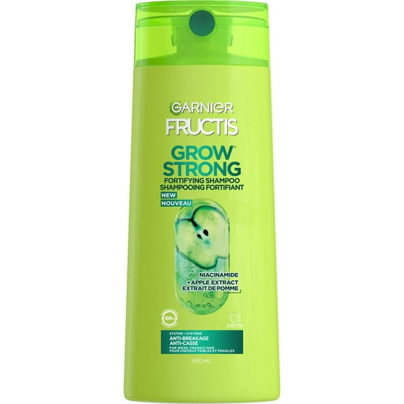 Garnier Fructis, Grow Strong Shampoo, With Apple Extract, 650 mL
