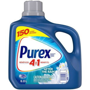 Purex 4 in 1 Concentrated Liquid Laundry Detergent, After the Rain, 6.0 Litres, 150 Wash Loads, 150 loads