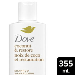 Dove Coconut Oil & Restore Shampoo for Damaged Hair, with Liquid Bio-Protein Care, 355mL, 355 ML