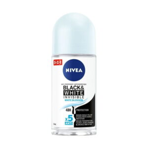 NIVEA Black & White Invisible 48H Protection Roll-On Anti-Perspirant - White Blossom, 50 mL
