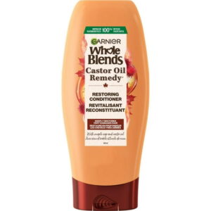 Garnier Whole Blends Castor Oil Remedy Conditioner, 650 mL, Restoring Conditioner for weak, thinning hair