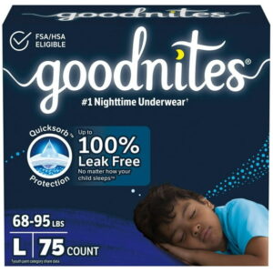 Goodnites Boys' Nighttime Bedwetting Underwear, Economy Plus Pack, Sizes S-XXL